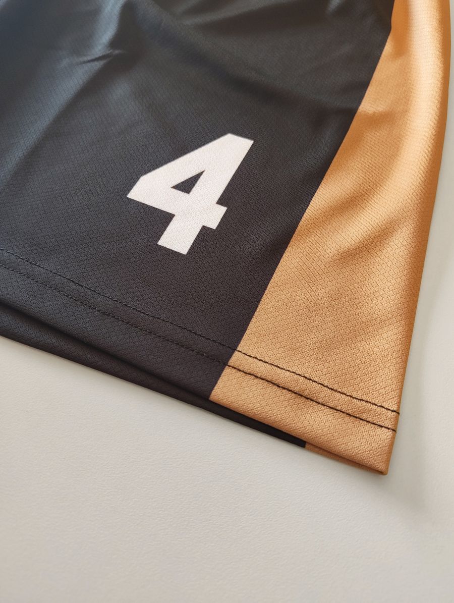 Close-up: Numbers on the shorts too